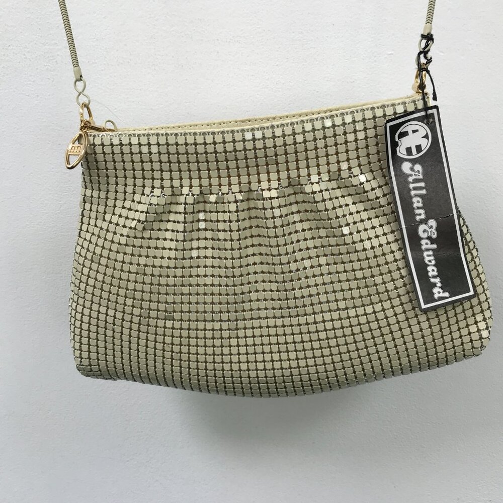 Vintage Mesh Evening Bag Clutch Purse Metal Party Handbag - NWT